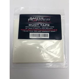 Gaffer Power Transparent Duct Tape - Heavy Duty, Weather-Resistant | 4" x 4" Clear Tape for Patching, Sealing, Repairs & Mounting | Ideal for Home, Commercial & Industrial Use