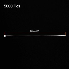 MECCANIXITY 5000pcs Plastic Tag Ties Fastener 3 Inch Security Loop Tie Round Hang Tags Snap Lock for Clothing Price Tag Shoes Snap Lock Luggage Label, Clear