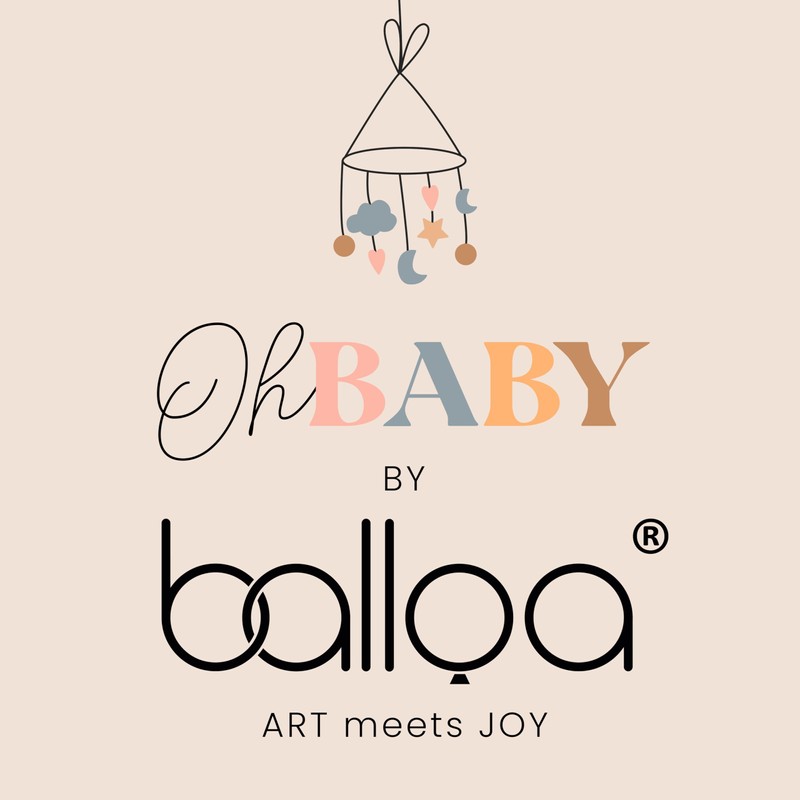 balloa Palloncino XXL per bambini con ciuccio, palloncino a elio