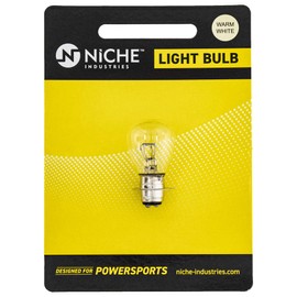 NICHE H6M Headlight Bulb for Kawasaki Lakota 300 Mojave 250 Bayou 185 Suzuki Quadrunner 160 Quadsport 230