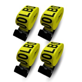 TORQUE 4 PCS Heavy Duty Winch Straps 4'' x 30' w/Flat Hook End, Working Load Limit 5400 lbs, 4 Inch x 30 Ft Tie-Down Cargo Control Straps for Flatbed Trailer Trucks (4 Pack)