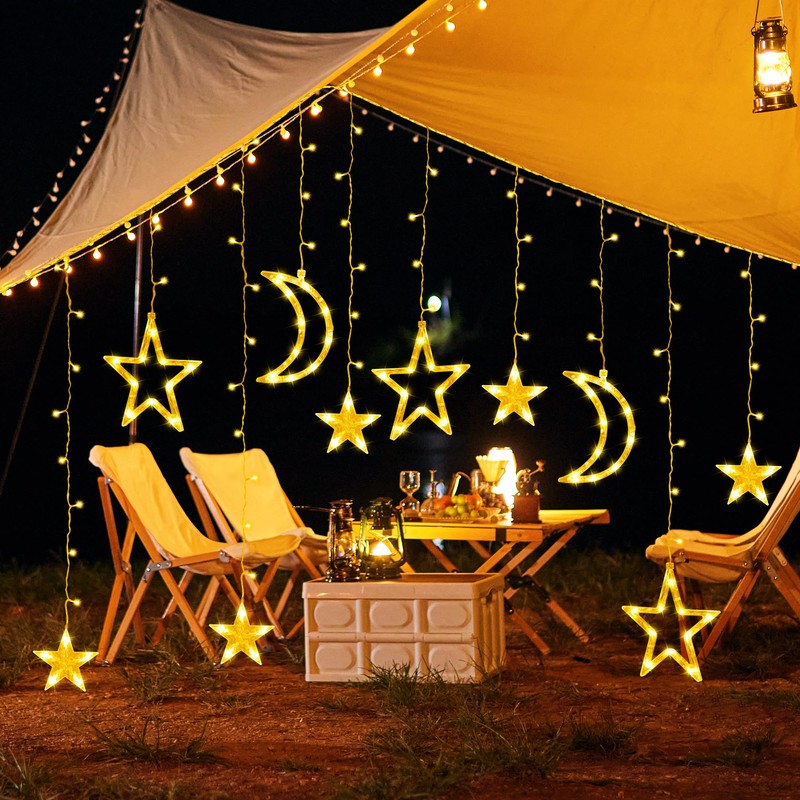 Fussion Star and Moon Ramadan Lights 11.48ft, 138 LEDs Ramadan