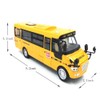 9" Pull Back School Bus,Light Up & Sounds Die-cast Metal