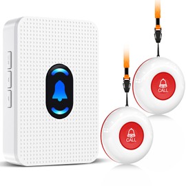 DAYTECH Nursing Care Call Bell, Wireless Chime, Call Bell, Waterproof, Nursing Emergency Contact Bell, SOS Call Button for Elderly, Patients, Pregnant Women, Handicapped, AC Receiver 1 and Cole Bodan