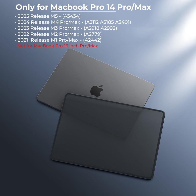 BlueSwan Anti-Cracking Hard Shell Case Compatible with MacBook Pro 14-inch