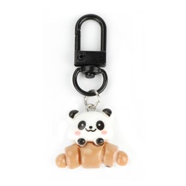 MUCOOS Adorable Mini Panda Keychain Cute Cookie Keychains Purse Charm for Handbags Gift for Pandas Lovers Panda Croissant Keychain