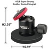 ULIBERMAGNET 60lb Magnetic Camera Mounting Base with Mini Ball Head,