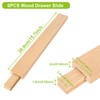 LANIAKEA 6PCS Wood Drawer Slide 16 Inches Wooden Drawer Slides