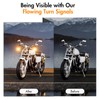Alopee 4-Pack Sequential LED Motorcycle Turn Signals 12V Flowing IP67