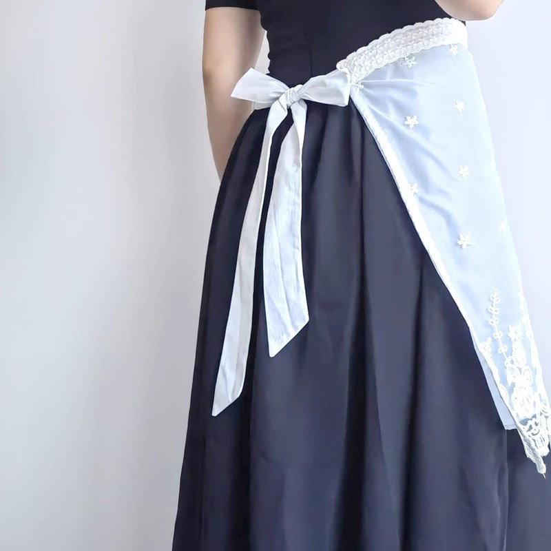 Love Potato Chic Vintage Lace Waist Apron Kitchen Cooking Restaurant