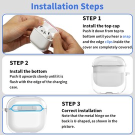 Compatible with AirPods 4 Case with Cleaning Kit and Keychain, Soft Shockproof Case for AirPods 4-Black