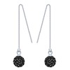 MicLee Women's 925 Sterling Silver Drop Earrings, Cubic Zirconia Crystal