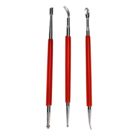 3 PCS Sculpting Tools,Clay Sculpting Modelling Tools Embossing Stylus with Double Sized Ball Tips Double End Tracing Dotting Stylus for Embossing Pattern