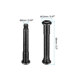 PATIKIL Fixed Bolt Screw, Folding Shaft Locking Screw Folding Place Fixed Bolt Replacement Parts Compatible for M365PRO Electric Scooters, Black