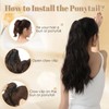 Benehair Claw Clip in Ponytail Hair Extensions 18 Inches Long