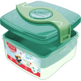 Maped PICNIK - Lunch-Box, Brot-Dose, Frühstücks-Dose ORIGINS KIDS - grün - einfach zu öffnen - 2 Fächer