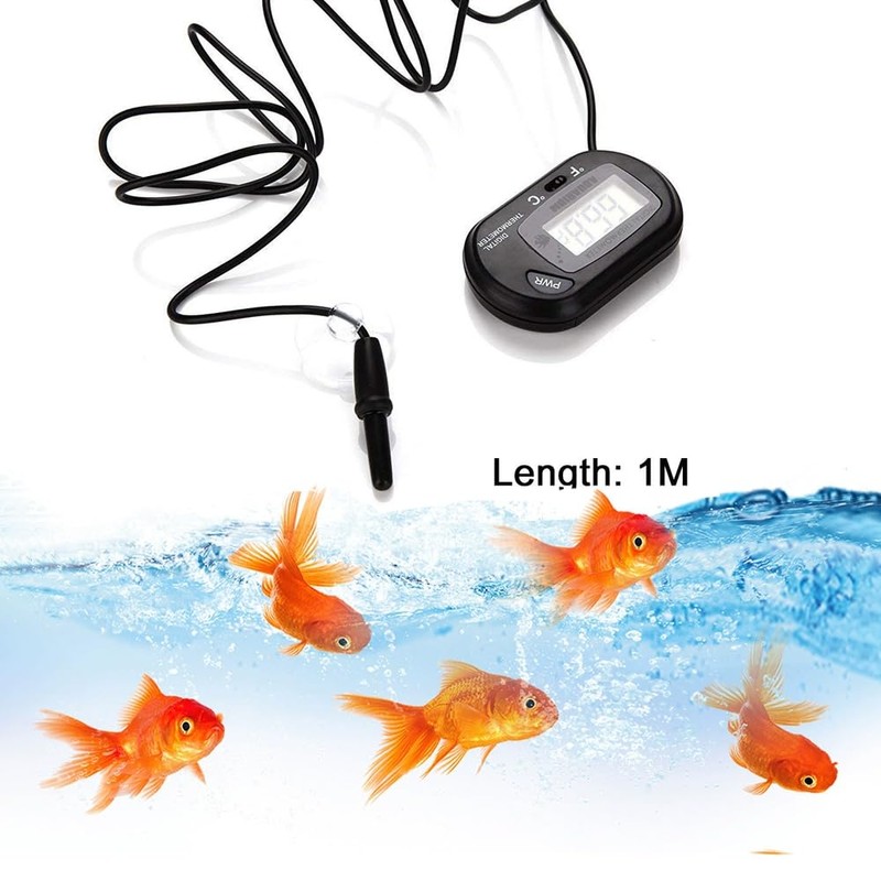 (2 Pack) LCD Fish Tank Aquarium Thermometer, T Tersely Digital