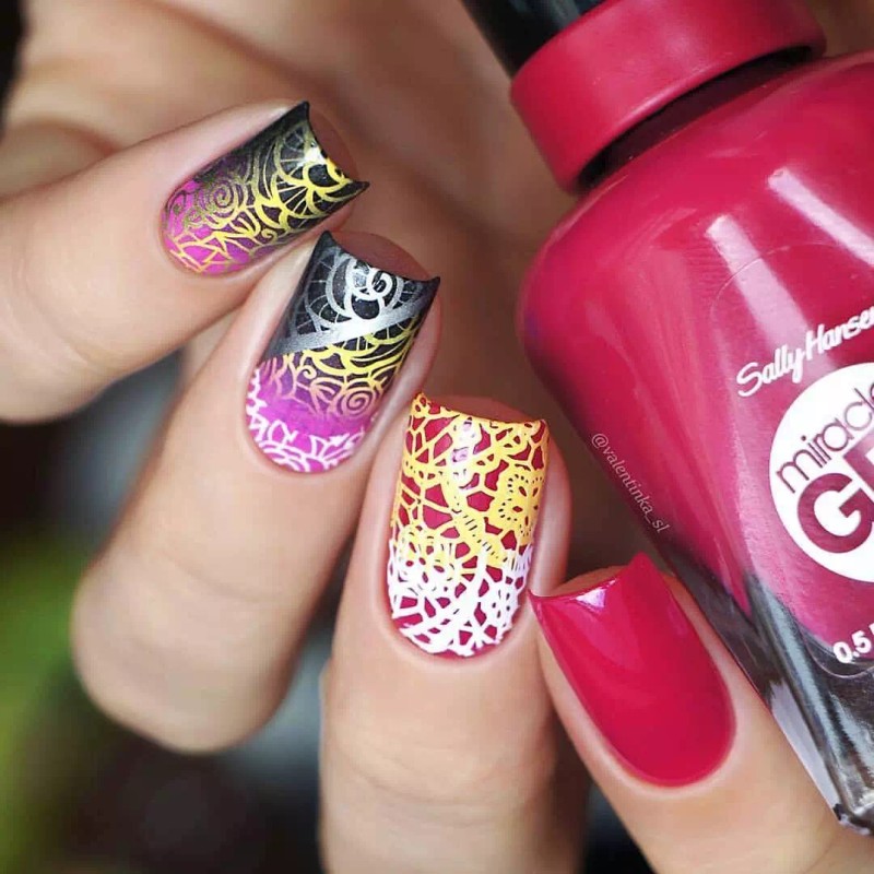 Whats Up Nails P068 Wrought Iron Roses Water Decals Sliders