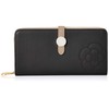 Craisus Round Long Wallet, Blanc, Black