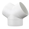 Fantronix 100 mm Circular Equal Y Piece Plastic Duct Connector