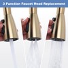WOWOW Kitchen Faucet Head Replacement Gold, 3 Function Pull Out