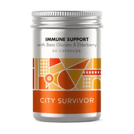 City Survivor Immune Support - Elderberry, Beta Glucans, Vitamin A, Vitamin C & Zinc - 30 capsules