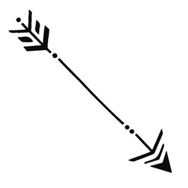 Inkbox Temporary Tattoos, Semi-Permanent Tattoo, One Premium Easy Long Lasting, Waterproof Temp Tattoo with For Now Ink - Lasts 1-2 Weeks, Arrow Tattoo, Apollo, 2 x 2 in