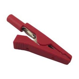 Crocodile Clip, RED, 2MM Socket, Alligator Clips Connectors, Qty X 1 | A-8.101-R