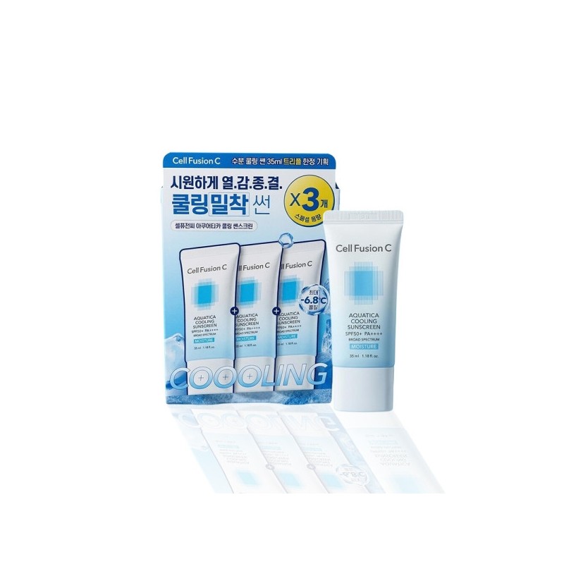 Cell Fusion C Aquatica Cooling Sunscreen 35ml x3 Triple Planning