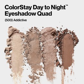 Revlon - Sombra de ojos cuádruple Colorstay de 16 horas, adictiva, 0.16 onzas
