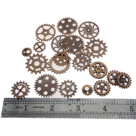 GraceAngie 100 Gram Brass, Watch Pendants Charms, Approx 70pcs Wheel Gears, DIY Jewelry Making