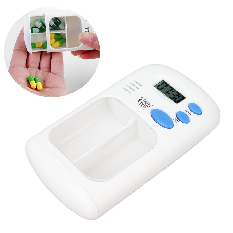 Smart Pill Dispenser, 3 Buttons 2 Grid Easy Operation Automatic
