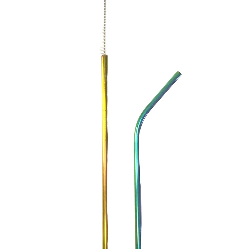GIPEL Popotes de Acero Inoxidable Reusables - Set de 2