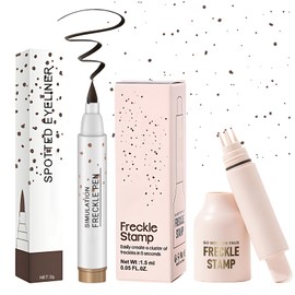 Freckle Stamp, Freckle Pen Waterproof, Freckle Stamp, Fake Freckles Pen, Quick-Drying and Skin-Friendly with 24-Hour Hold, Easy to Create Natural Freckles