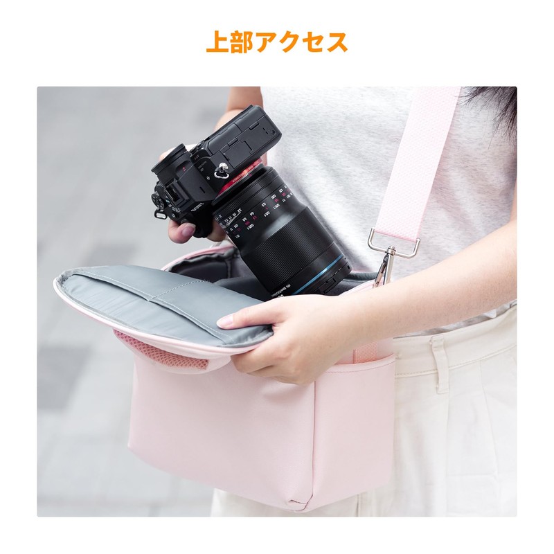 K&F Concept Camera Bag, Shoulder Bag, Camera Shoulder Bag, 03-pink,