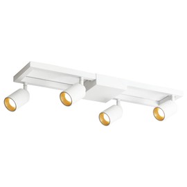 VidaLite Shura - Square 4-Light White Integrated LED Ceiling Light w/Rotatable Heads, Adjustable Flush Mount Ceiling Light, 3000K, 1820 Lumens