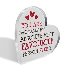 Red Ocean Most Favourite Person Ever Romantic Gift For Boyfriend Girlfriend Acrylic Plaque Valentines Gift For Husband Wife Novelty Gift For Anniversary Couple Gift Keepsake