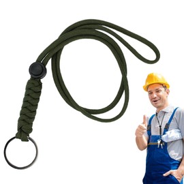 Lanyard Strap for Car Keys,Paracord Lanyards for Outdoor Activities | Adjustable Length Whistles Strap Lanyard for Keys, Whistle, Keychain