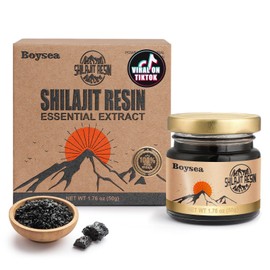 Boysea Pure Himalayan Shilajit Resin | 600 mg 80+ Servings| 85+ Trace Minerals & 75%+ Fulvic Acid for Focus & Energy| Zero Sugar| Gold Grade Pure Shilajit for Men & Women - 1.76 Oz