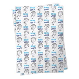 Brainbox Candy - 2 Sheets of Funny Rude 'W*nker' Birthday Wrapping Paper - Jay Inbetweeners Offensive Gift Wrap for Teenagers Him Her Men Women - Folded, Quality Wrap