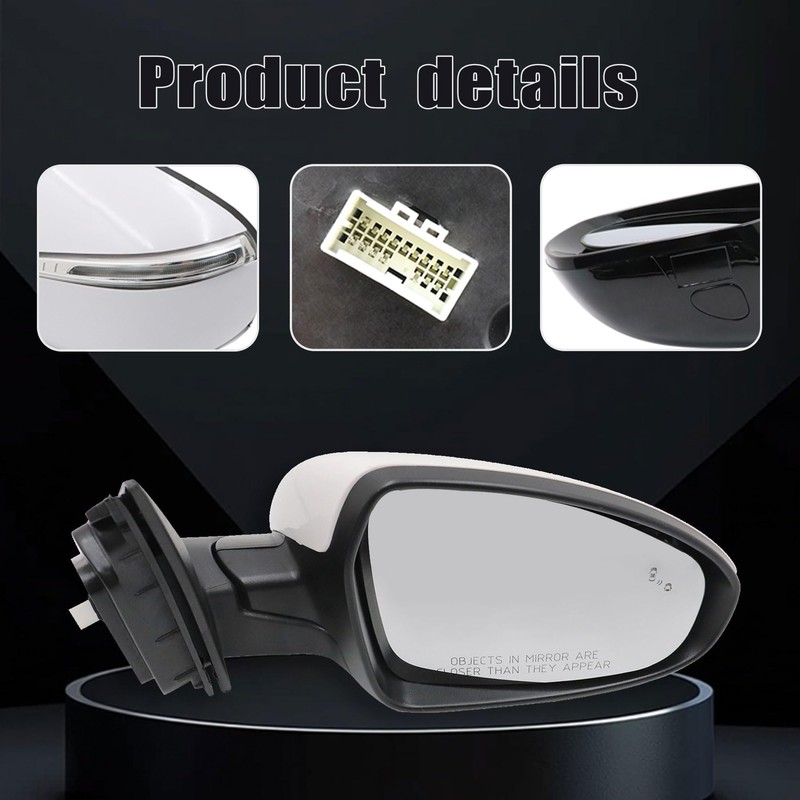 XQSMWF 8 Pins Right Passenger Side Mirror Assembly 87620M7090 Compatible