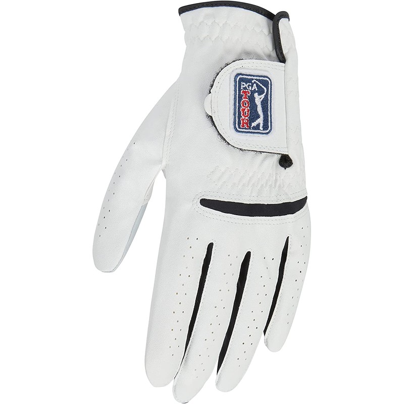 PGA Tour Men's Leather Glove - Left, Bright White, S