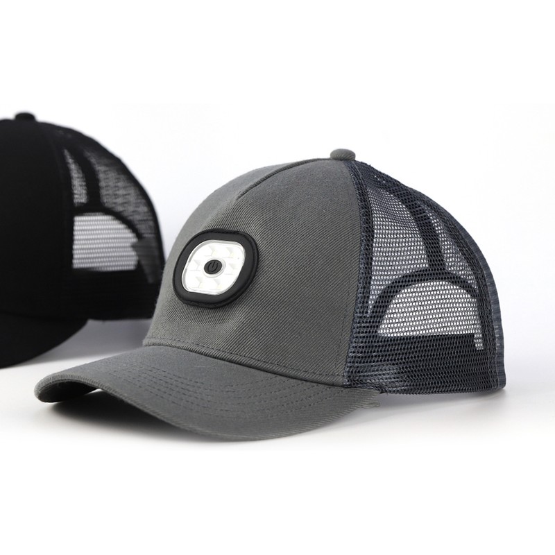 LED Baseball Cap Rechargeable Headlamp Hat Summer Breathable Adjustable Hat