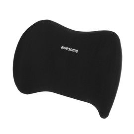 A ABSOPRO Breathable Car Seat Lumbar Cushion Memory Foam Support Ergonomic Design 29x43x10.5cm Black 1 Pc