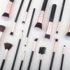 16-teiliges Make-up-Pinsel-Set, rosa, goldfarben, Synthetik, für Foundation, Mischpulver, für Gesicht,