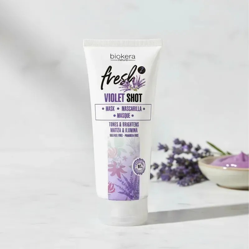 Salerm Violet Shot Mascarilla Biokera Fresh 200ml