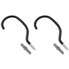 ZZLZX 2PCS Metal J Spiral Hooks 2 Expanding Tubes Garage