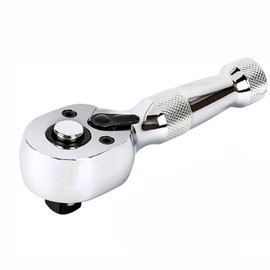 Bestgle 1/2" Square Drive Stubby Reversible Ratchet Wrench with 72-Tooth Mini Small Ratchet Socket Wrench