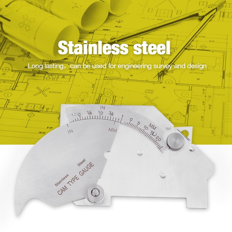 Welding Bridge Cam Gauge, Stainless Steel Measurement Tool for Welded