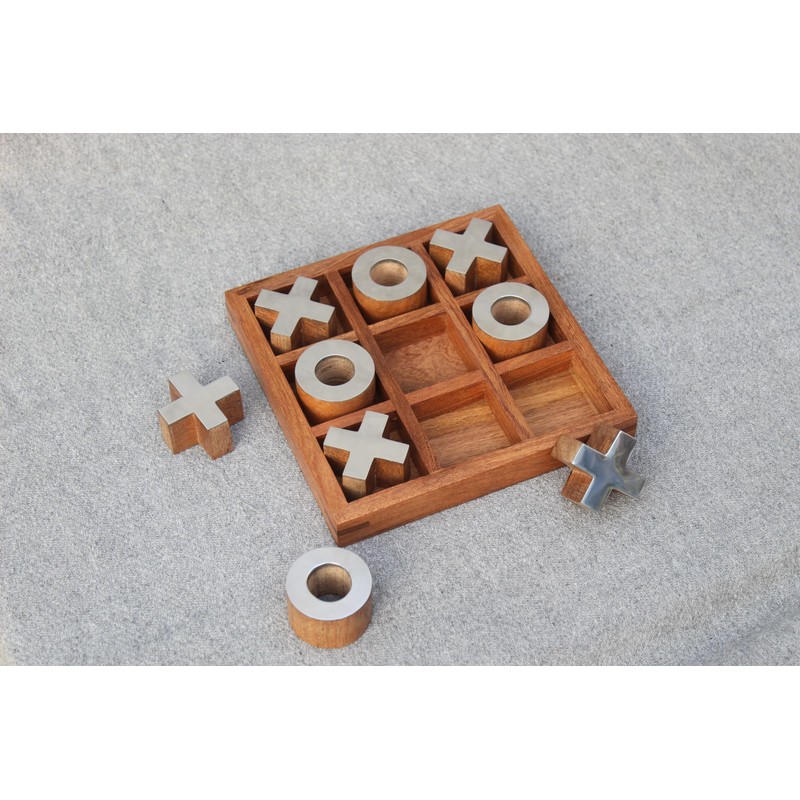 T one wooden Tic Tac Toe Game | board games